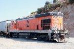 Baja California RR crew with ex Conrail B23-7 ATFX 4202 pushes the day's US bound cars into the SD&IV yard in San Ysidro.